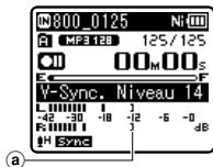 OLYMPUS WS 811 - Ajustez le niveau de synchronisation de la voix : - 1