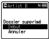 OLYMPUS WS 811 - Effacement d'un dossier - 2