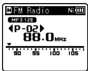 OLYMPUS WS 811 - Réglez sur le mode [FM radio] (p.25). - 1