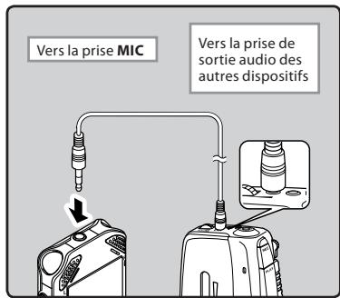 OLYMPUS WS 811 - Enregistrement du son d'autres appareils avec cet enregistrateur : - 1