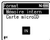 OLYMPUS WS 811 - Sélectionnez [format] dans le menu en [menu système]. - 1