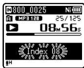 OLYMPUS WS 811 - Effacement d'une marque index ou d'une marque temporaire - 1