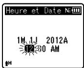OLYMPUS WS 811 - Appuyez sur la touche ▶ l ou ↓ pour sélectionner l'élément à configurer. - 1