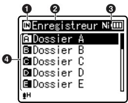 OLYMPUS WS 811 - Affichage de la liste de dossiers - 1