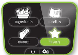 MOULINEX YY5118 - MENU favoris : - 1