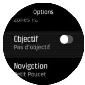 SUUNTO NC - Utilisation des objectifs pendant l'exercice - 1
