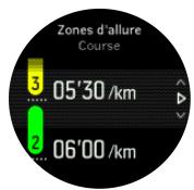 SUUNTO NC - Définir les zones d'allure - 1