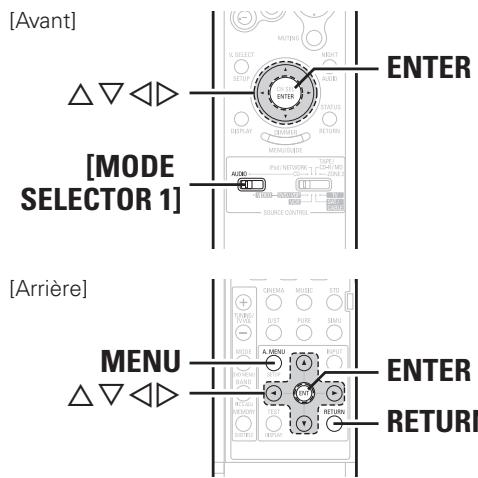 DENON AVR 2308 BKE2 - Fonctionnement du menu - 2