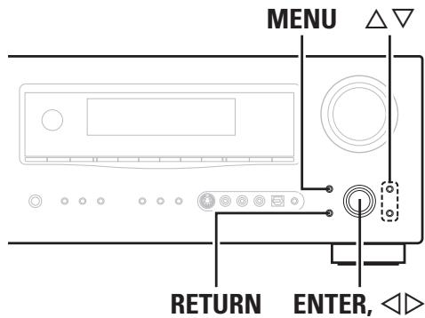 DENON AVR 2308 BKE2 - Fonctionnement du menu - 1