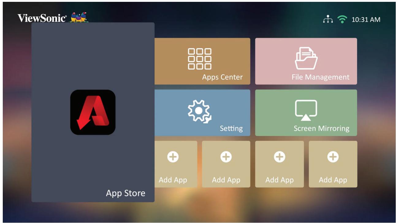 VIEWSONIC M2 - Utilisation des menus - 1