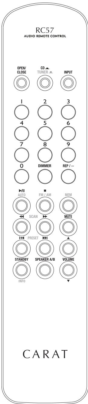 CARAT T57 MK2 - Utilisation de la télécommande - 1