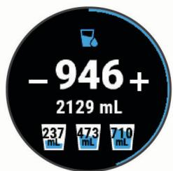 CTW INSMARTWATCHVENU2SILVER - Utilisation du widget de suivi de l'hydratation - 1
