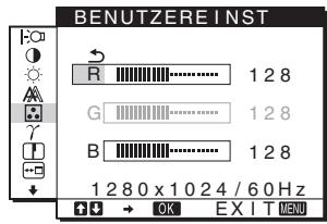 SONY NC - Feineinstellen der Farbtemperatur (BENUTZEREINST) - 1