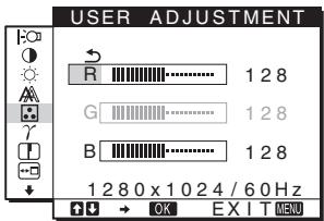 SONY NC - Jemné doladěné teploty barev (USER ADJUSTMENT) - 1
