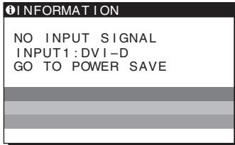 SONY NC - Pokud se na obrazovce zobrazi zprava NO INPUT SIGNAL - 1