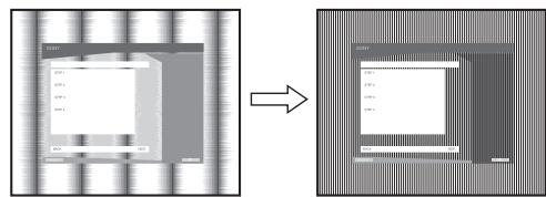 SONY NC - Regolazione manuale della nitidezza e della posizione dell'immagine (PIXEL/FASE/CENTRO ORIZ/CENTRO VERT) - 1