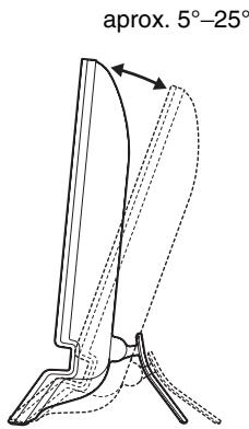 SONY NC - Ajuste de la inclínación - 1