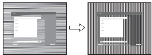 SONY NC - Press the / buttons until the horizontal stripes are at a minimum. - 1