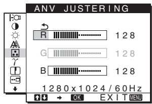 SONY NC - Fininställa färgtemperaturen (ANV JUSTERING) - 1