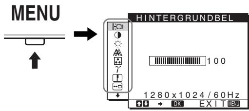 SONY NC - Navigieren in den Menüss - 1