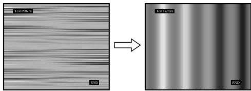 SONY NC - Press the / buttons until the horizontal stripes are at a minimum. - 1