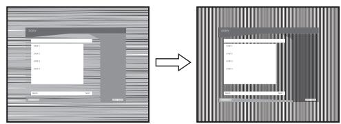 SONY NC - Pas de beeldscherpte en de positie handmatig aan (PITCH/FASE/H CENTRERING/V CENTRING) - 2