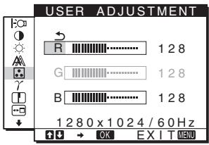 SONY NC - Aperfeicoar a temperatura de cor (USER ADJUSTMENT) - 1