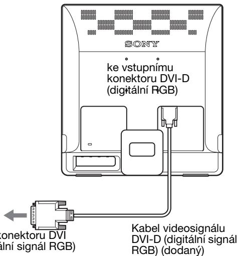 SONY NC - Připoje počitač vybavený vystupním konektorem DVI (digitánlí signál RGB) (Pouze SDM-E76D/SDM-E96D) - 1