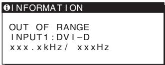 SONY NC - Ekranda OUT OF RANGE mesaji görtüntenirse, - 1