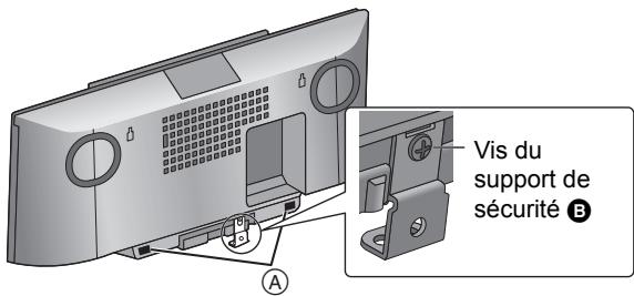 PANASONIC SC-HC35EF-K - Fixez le support de sécurité sur l'appareil à l'aide de la vis du support de sécurité. - 1