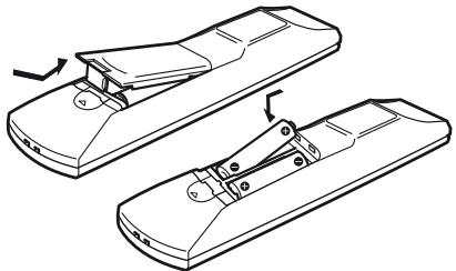 SONY STR-DH520 - Insertion des piles dans la télécommande - 1