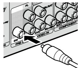 MARANTZ NR1603B - Connexion du subwoofer - 1