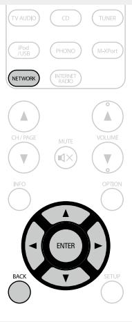 MARANTZ NR1603B - Appuyez sur network. - 2