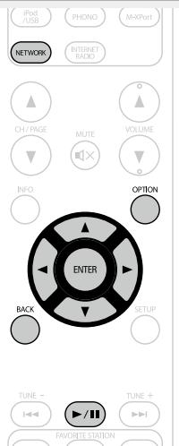 MARANTZ NR1603B - Appuyez sur network. - 2