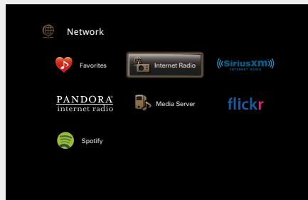 MARANTZ NR1603B - Appuyez sur network. - 1