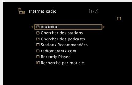 MARANTZ NR1603B - Utilisez  pour sélectionner l'élément que vous pouvez lire, puis appuyez sur ENTER ou. - 1