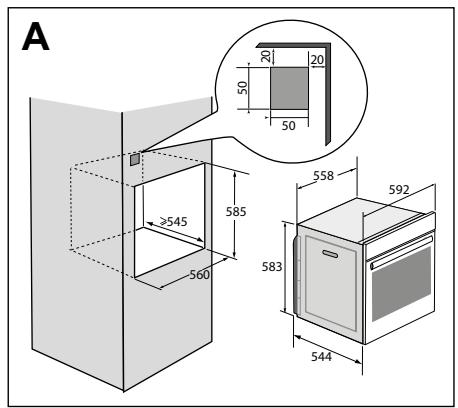 DARTY DFP8363A - Choix de l'emplacement et encastrement - 1