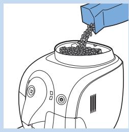 PHILIPS HD8650/01 - Remplissage du réservoir à grains de café - 1
