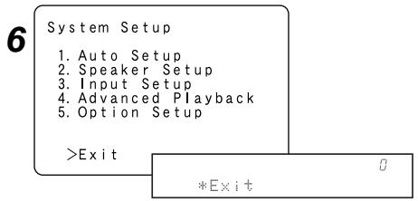 DENON AVR 2106 - Navigation dans le menu de configuration système - 5