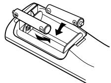 DENON AVR 2106 - Insertion des piles - 2