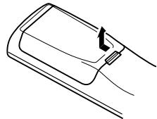 DENON AVR 2106 - Insertion des piles - 1