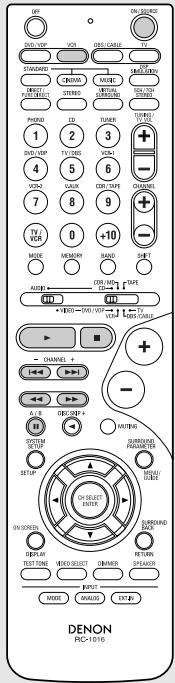 DENON AVR 2106 - Touches de système de platine vidéo (magnétoscope) - 1