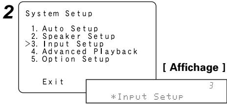 DENON AVR 2106 - Navigation dans le menu de configuration système - 2