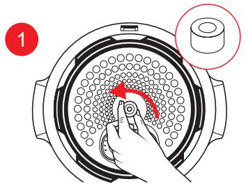 MOULINEX CE9528 - Stap 4 - de condensopvangbak Na elk gelebruik: - 1