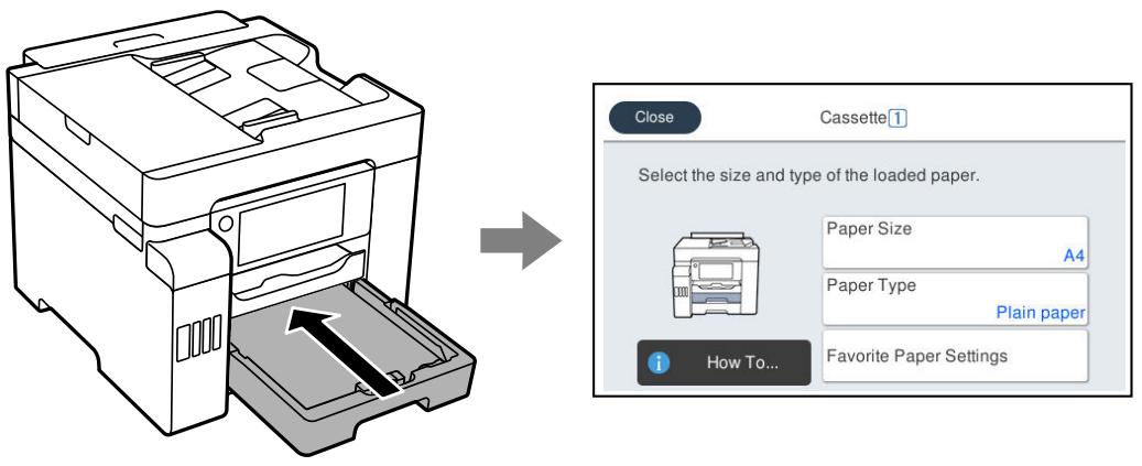 EPSON ET-5800 - Paramètres de format et de type de papier - 1