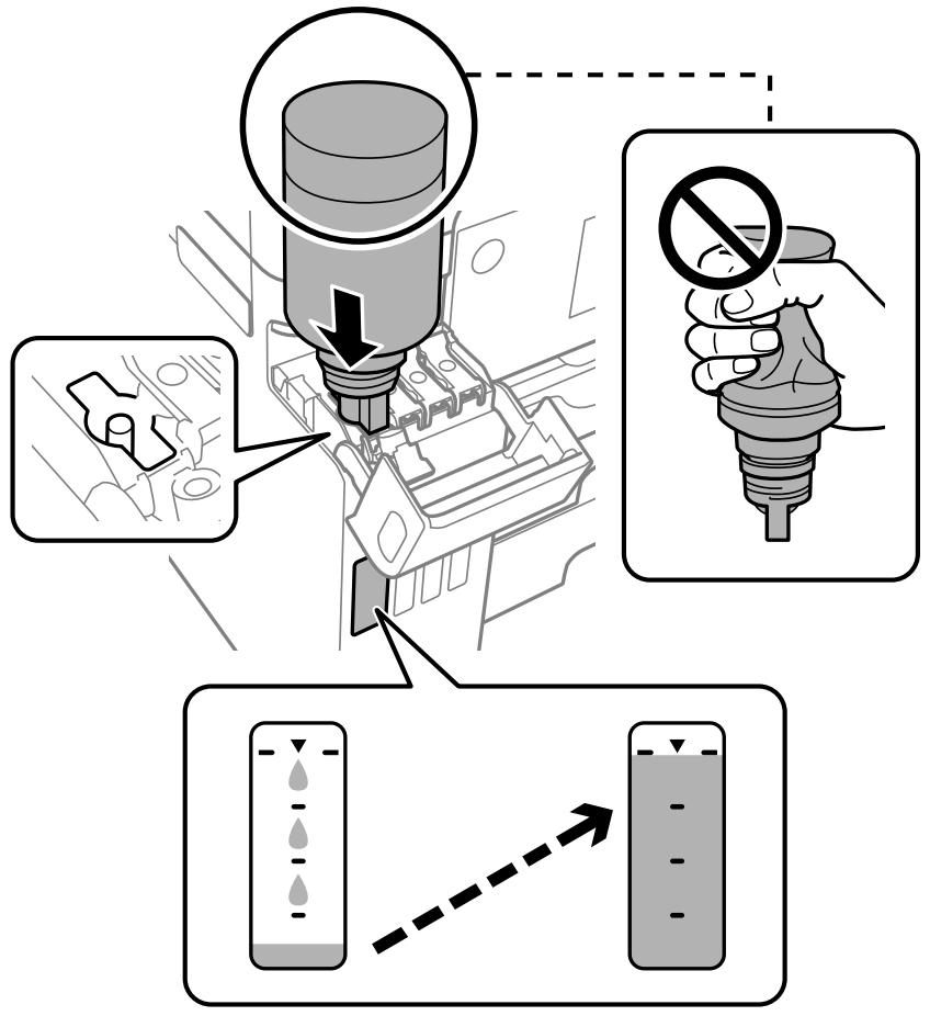 EPSON ET-5800 - Remplissage des réservoirs d'encre - 5