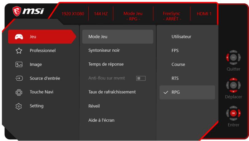 MSI OPTIXMAG271C - Touche navi - 2