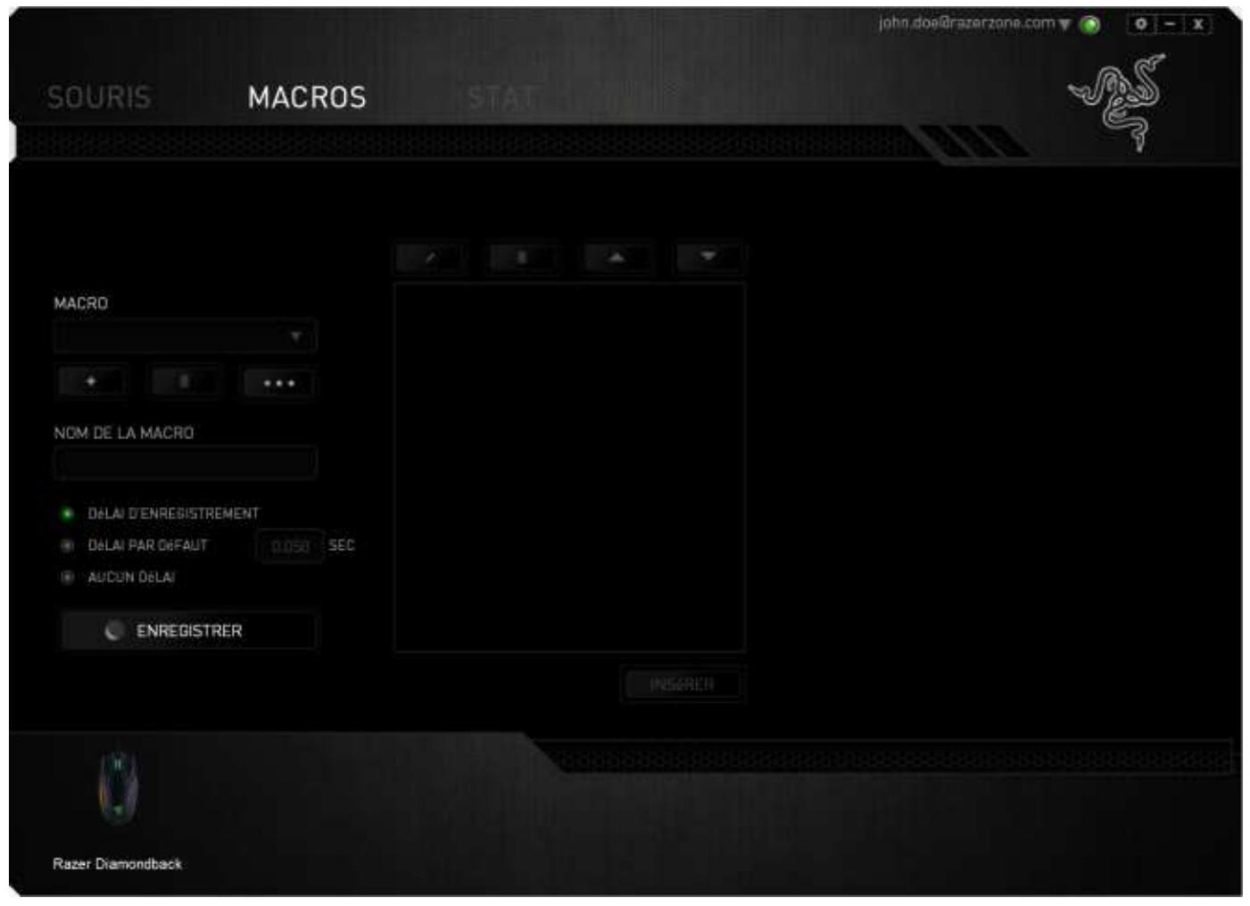 RAZER DIAMONDBACK - ONGLET MACROS - 2