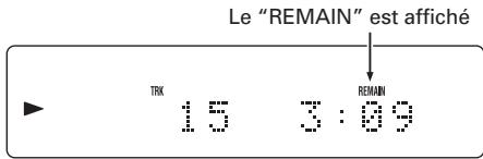 MARANTZ SA7003/N1B - Pour changer l'affichage de temps - 3