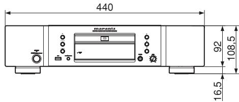 MARANTZ SA7003/N1B - Dimensions (appareil : MM) - 1